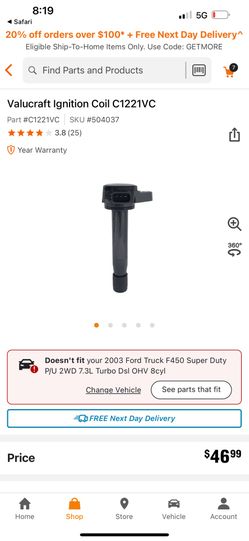 Ignition Coil New Value Craft 2000-2007 Honda Accord 3.0 2000-2008 Acura TL