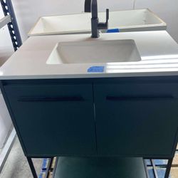 30in Bathroom Vanity With Top And Faucet
