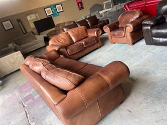3- pieces leather sofas set
