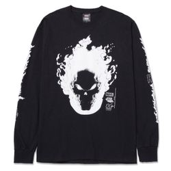 NEW 2022 HUF x MARVEL LONG SLEEVE T-SHIRT “Ghost Rider Glow In The Dark” SzL