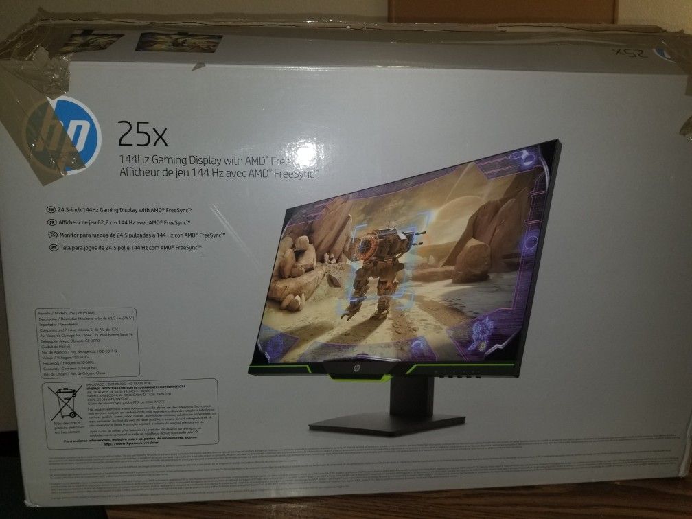 144hz hp gaming monitor, with AMD freesync 1080p