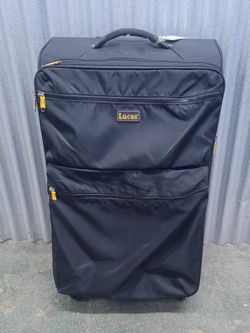 Lucas Big Black Rolling Suitcase