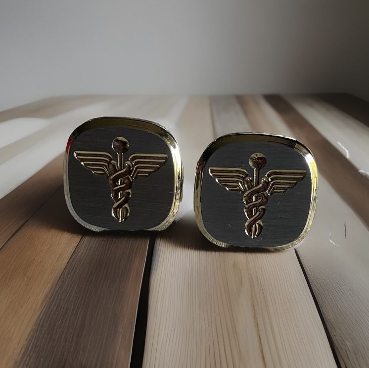 Vintage Caduceus Cufflinks Rare