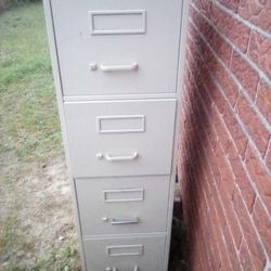 Tan Vertical File Cabinet 