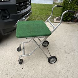 Vintage Folding Aluminum Service Cart Good Shape