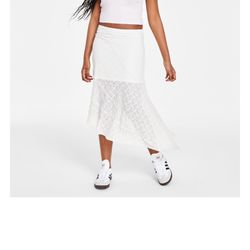 Ultra Flirt Junior Lace Pull On Midi Skirt
