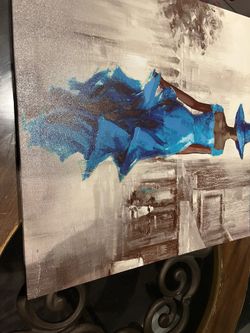 Blue & Black Lady Pic Frame 