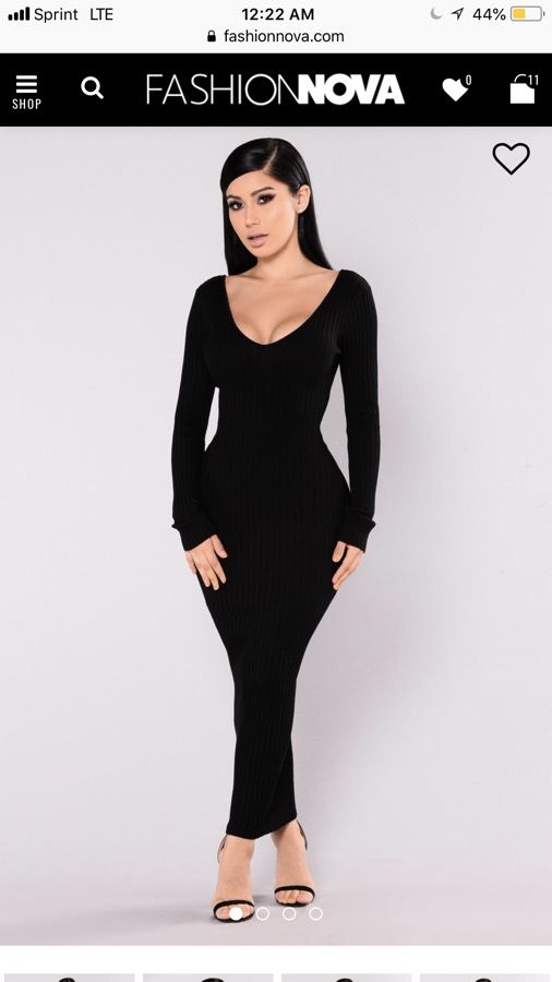 Fashion nova Kallan knit dress black