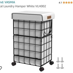 VASMIA Black Metal Laundry Basket VLH002