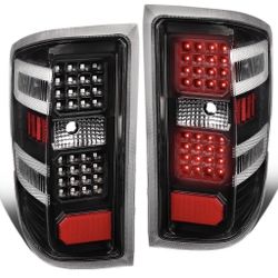 14-17 Chevy Silverado /GMC Sierra LED black headlights calaveras micas luces traseras
