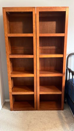 Pair of Wooden Bookshelves