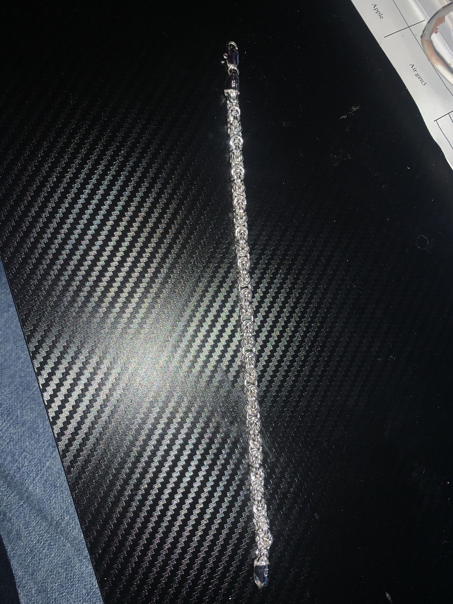 925 Sterling Silver 6mm Byzantine Bracelet