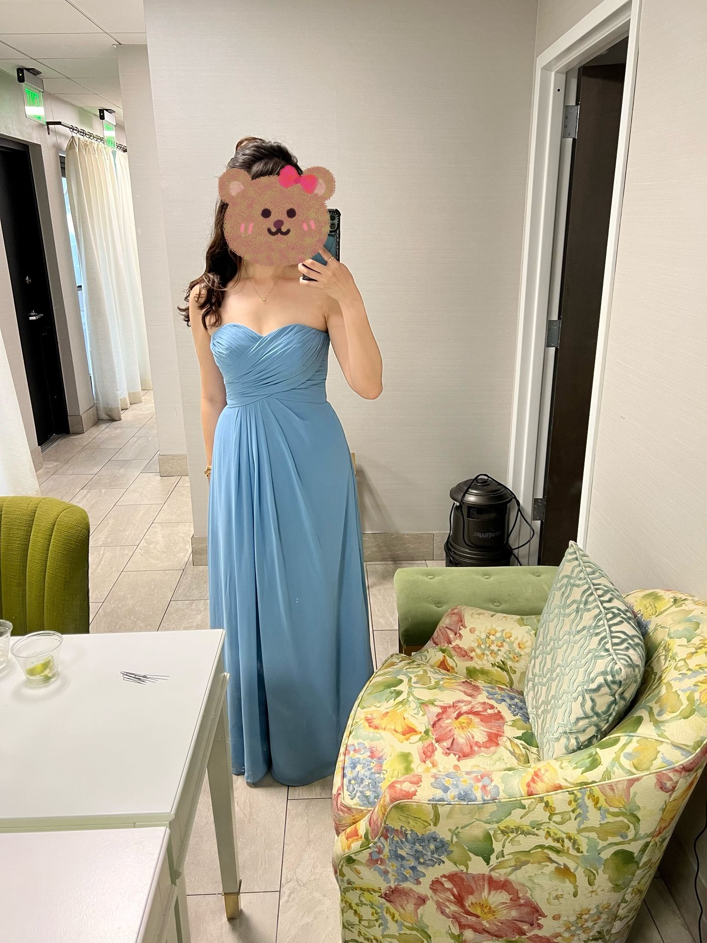 Azazie Arabella Allure Dress (Size A6 in Steel Blue)