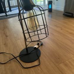 16 Inches Tall Black Metal Desk Lamp