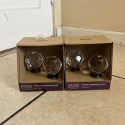 Home Decor Crystal Sphere Finials – Set of 4, Brand New