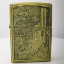 3D Carved 1980 38 Double Action First DA revolver smith & wesson Lighter, Windproof