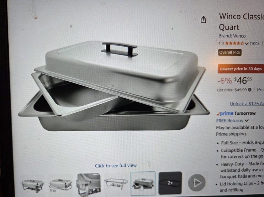 Chafing Dish, Sterno And Utensils