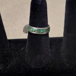 Vintage Turquoise Sterling Silver Ring Unisex