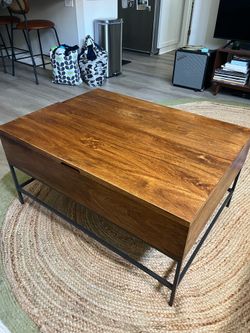 West Elm Walnut coffee table