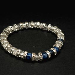 Sodalite And Clear Quartz Healing Bracelet 