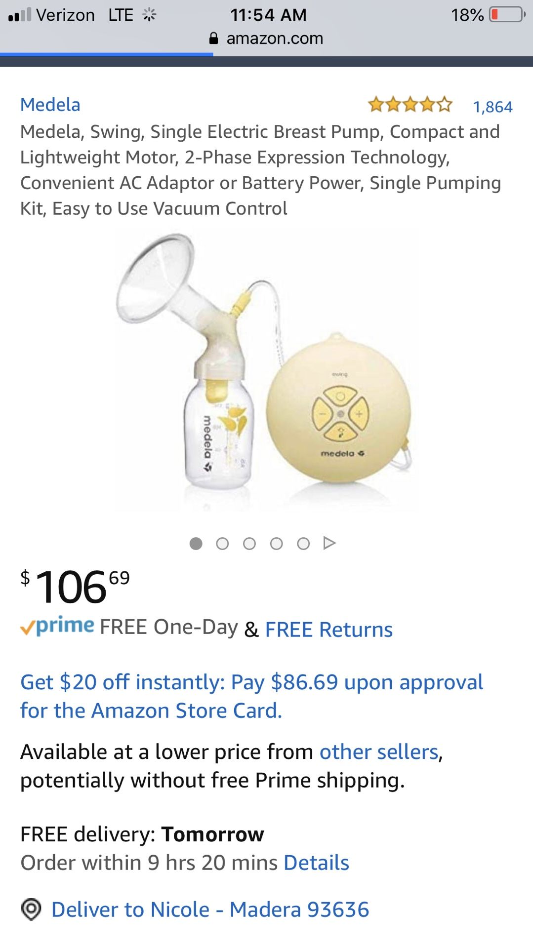 Medela breast pump