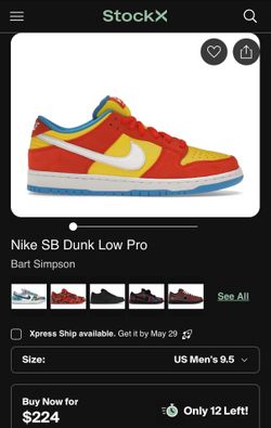 Nike SB dunk low pro “Bart Simpson”