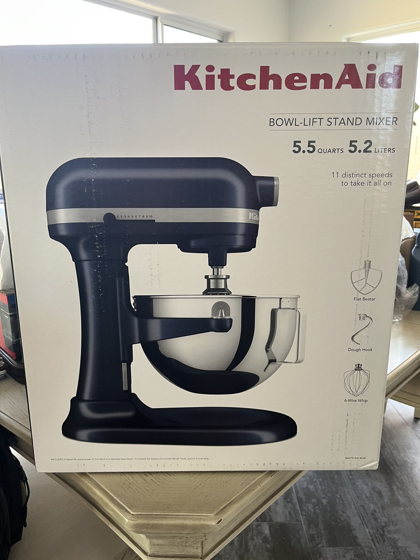 KitchenAid - 5.5 Quart Bowl-Lift Stand Mixer - Ink Blue
