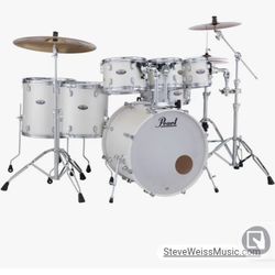 Pearl Decade 6 Piece Drumset White Shell Maple