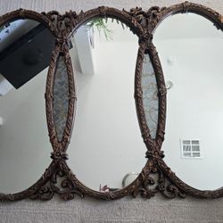 Vintage Triple Oval Wall Mirror 60×40