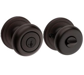 Kwikset Juno Venetian Bronze Entry Door Knob Featuring SmartKey Security