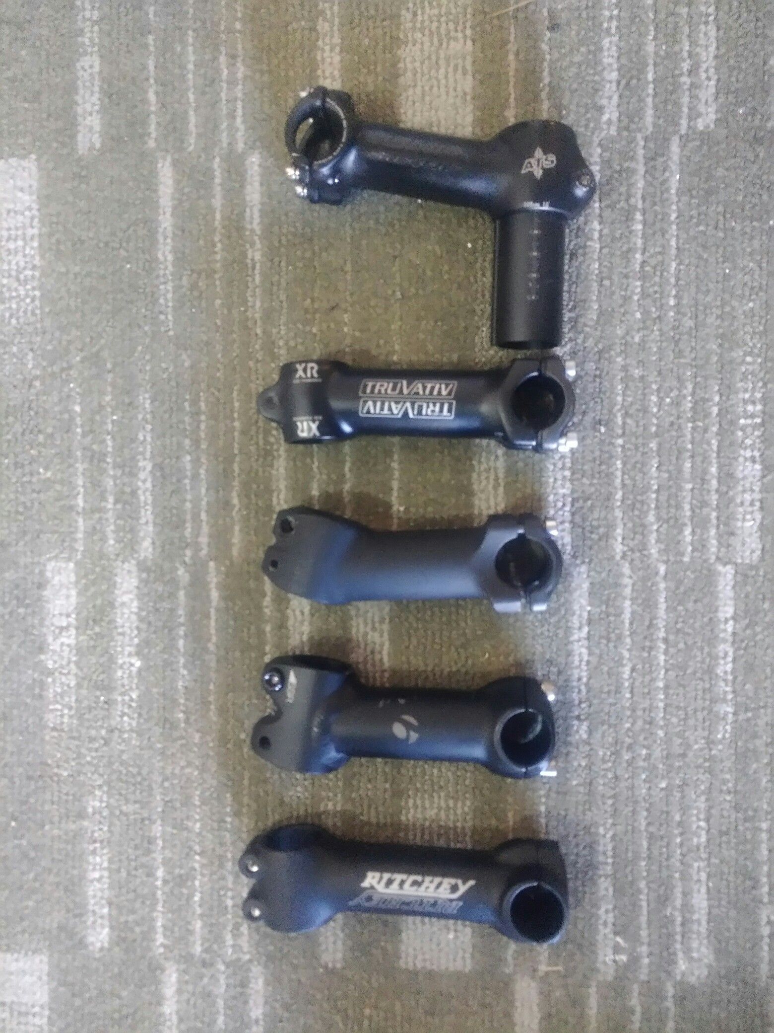 Seat posts, seats, bike racks front rear, handle bars, etc