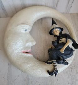 Bethany Lowe witch moon AS IS bewitching large hanging Halloween