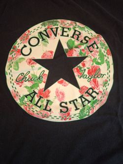 Converse All Star Chuck Taylor Floral Cherries Women's Graphic T-shirt Size XXL