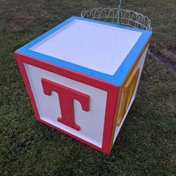 Giant Letter Block Alphabet 17"x 17"  Statute Painted Resin