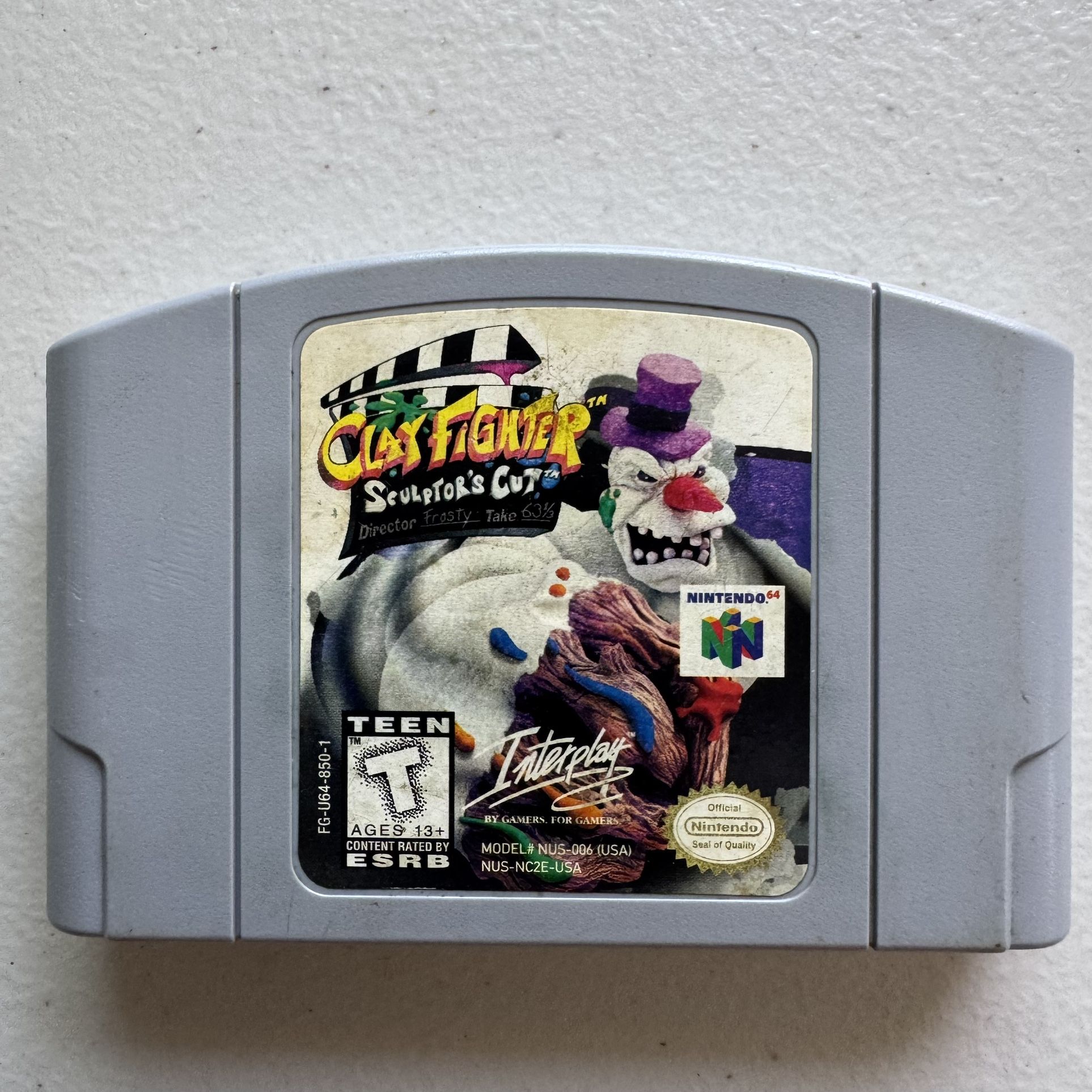 ClayFighter Sculptors Cut. Nintendo 64. N64