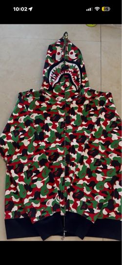 BAPE Shark Full-Zip Camo REAL Gold Flakes Hoodie Dubai Limited Addition Hoodie BRAND NEW