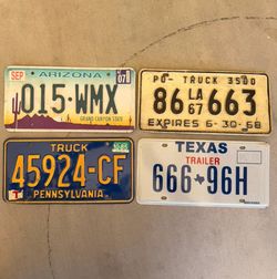 vintage collectible license plates