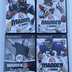 Madden 2003 ‘04 ‘05 ‘07 Lot Of 4 Ps2 Games Complete And Tested