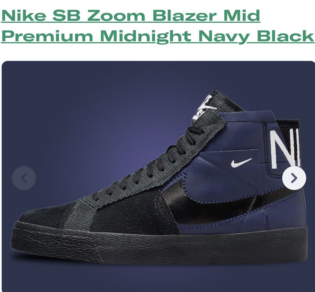 Nike Zoom Blazer Midnight Size 10