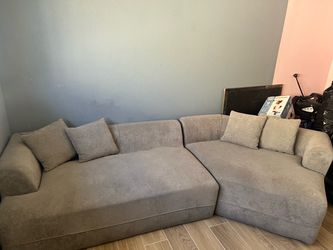 Boneless grey couch