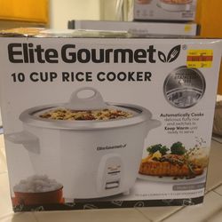Elite Gourmet Rice Cooker With Steamer Attachment- Opened/Never