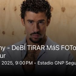 Bad Bunny DeBí TiRAR MáS FOTos World Tour  Tickets