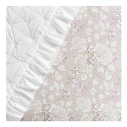 L Rose Toile Crib Fitted Sheet ( Dusty Lavender )
