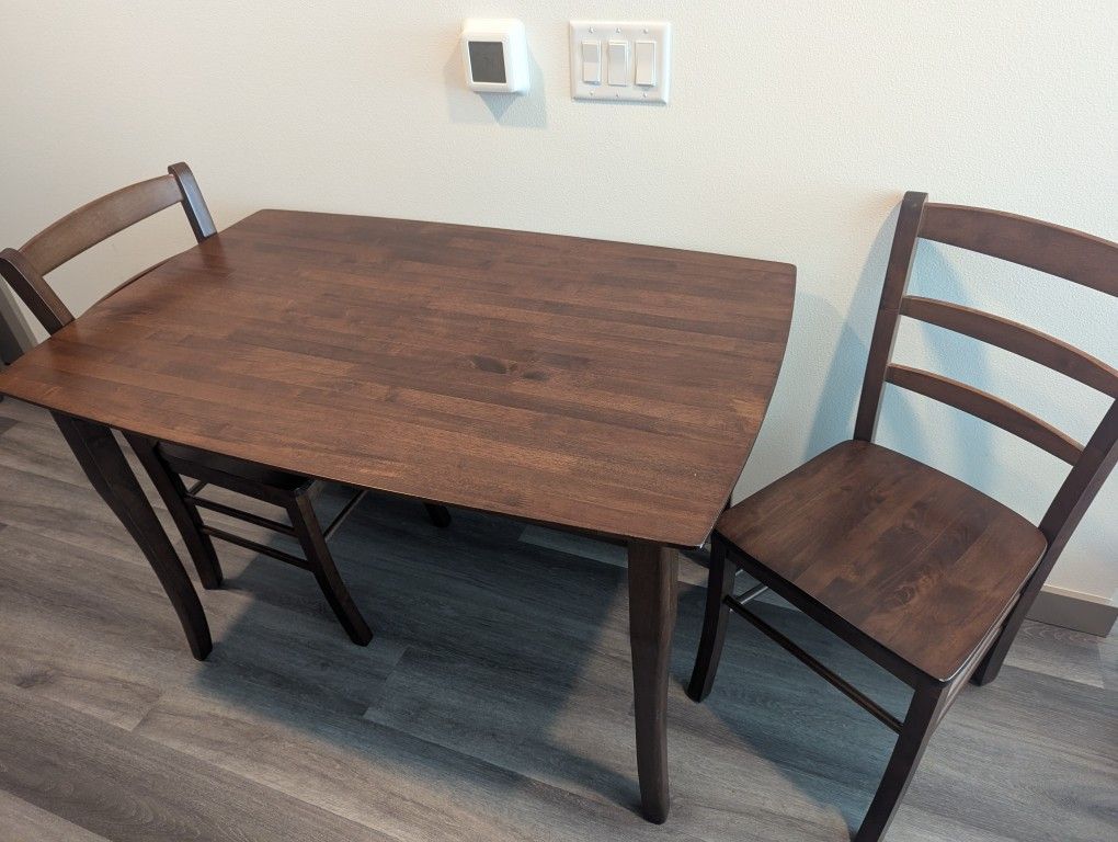 Winsome Solid Wood 3pc Dining Table Set