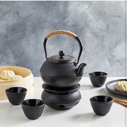 Juvale Cast Iron Tea Kettle for Stovetop