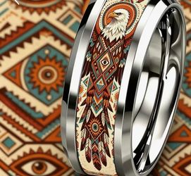 Eagle ring stain less steel