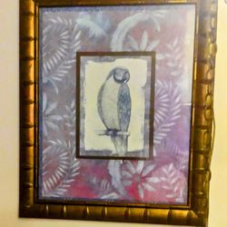 Fun Beach Decor / Parrot And Pineapple Pictures /23x19