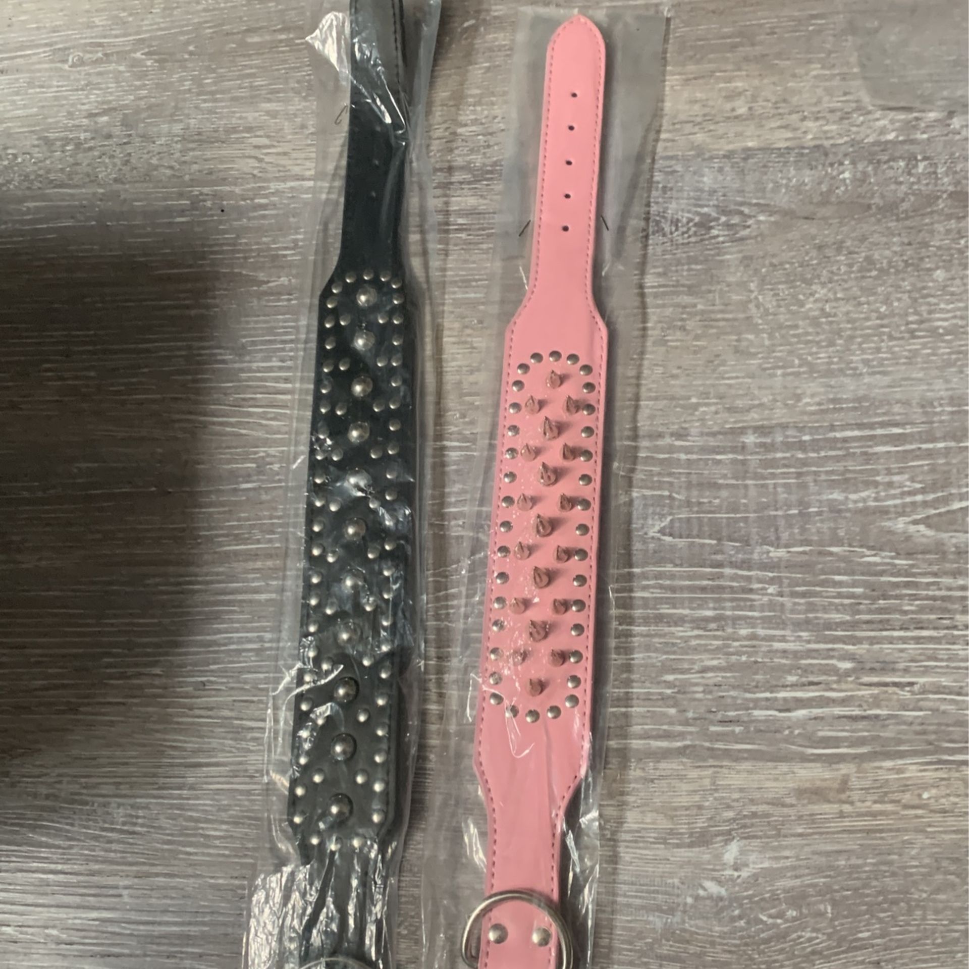 Pet Dog Collar With Spikes New 2 Pc Set