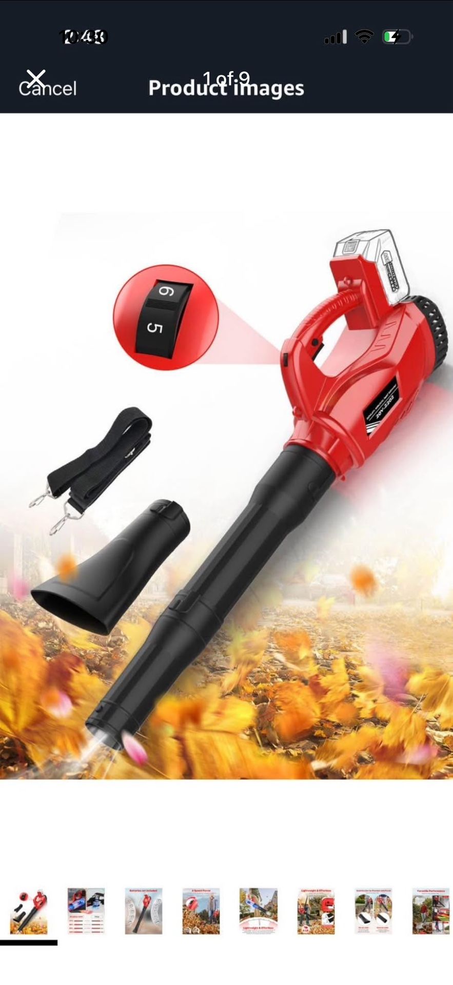 Leaf Blower Cordless for Milwaukee M18 Ba, 6 Speed 160MPH Brushless Electric Cordle