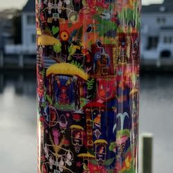 Enchanted Tiki Room Fabric 30 oz stainless steel Tumbler